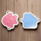 مجموعة من قطاعات بسكويت فندان بلاستيكية 2 قطعة